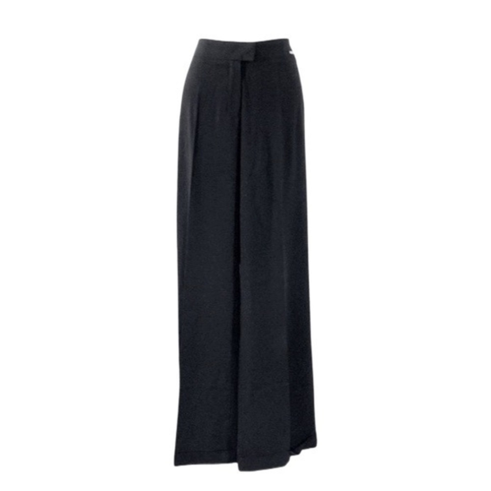 Ted Baker London virgin wool stretch pleated wide leg cuffed pants 10